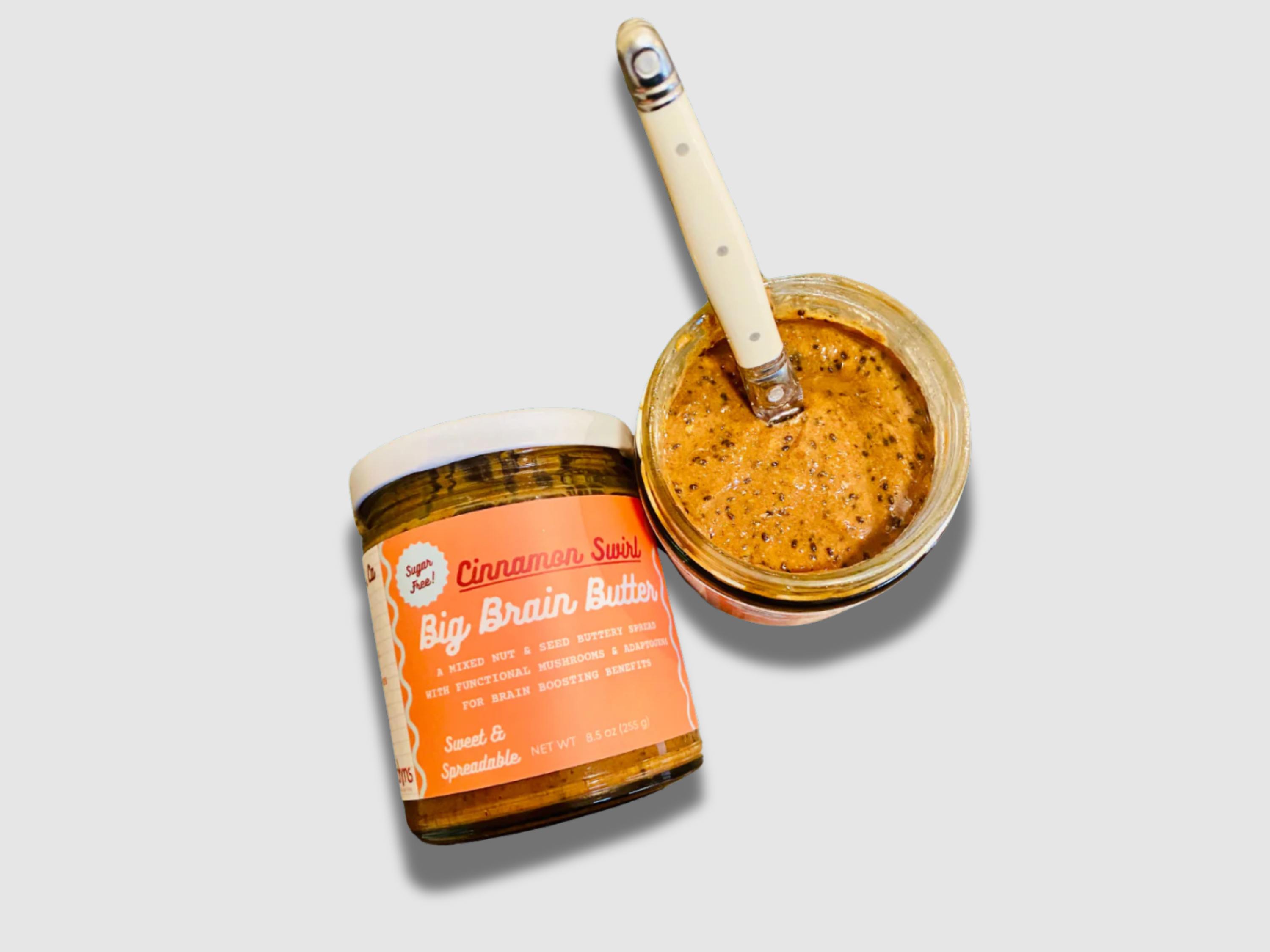 Big Brain Butter Cinnamon Swirl | Nootropic Nut & Seed Butter | Made by: OHMS Collective Ojai, California