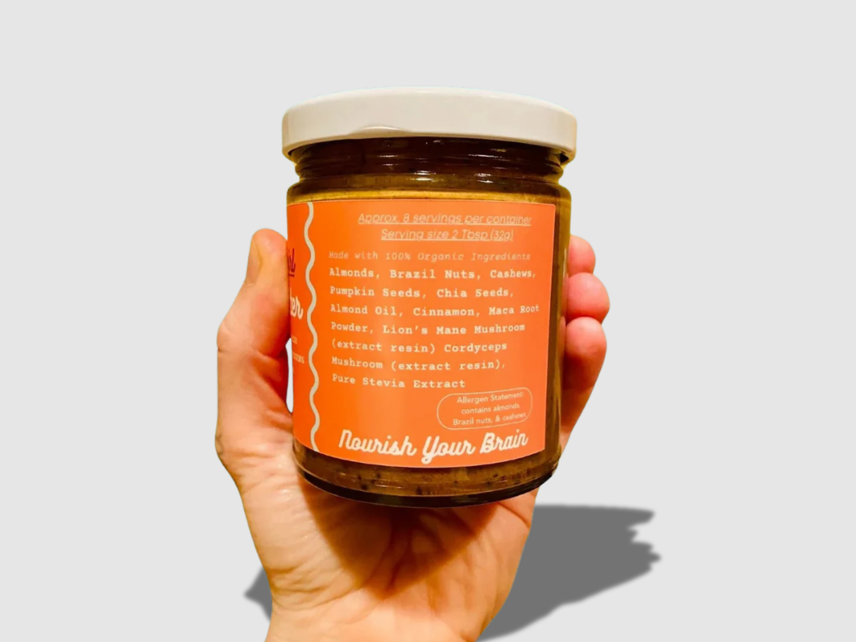 Big Brain Butter Cinnamon Swirl | Nootropic Nut & Seed Butter | Made by: OHMS Collective Ojai, California