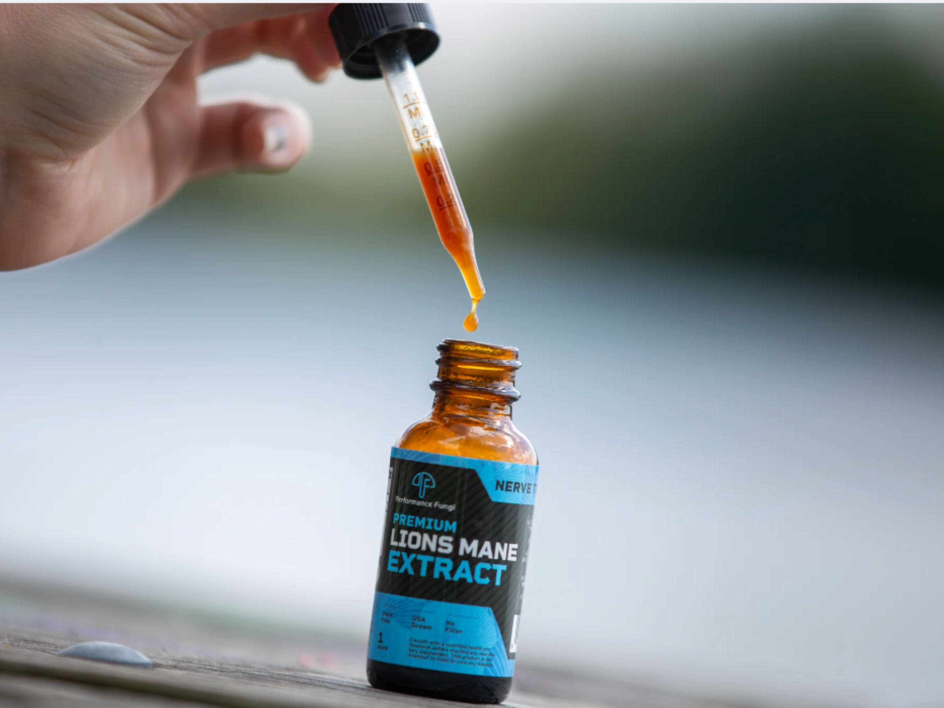 Lions Mane 1oz Dual Extract Tincture | Made by Performance Fungi