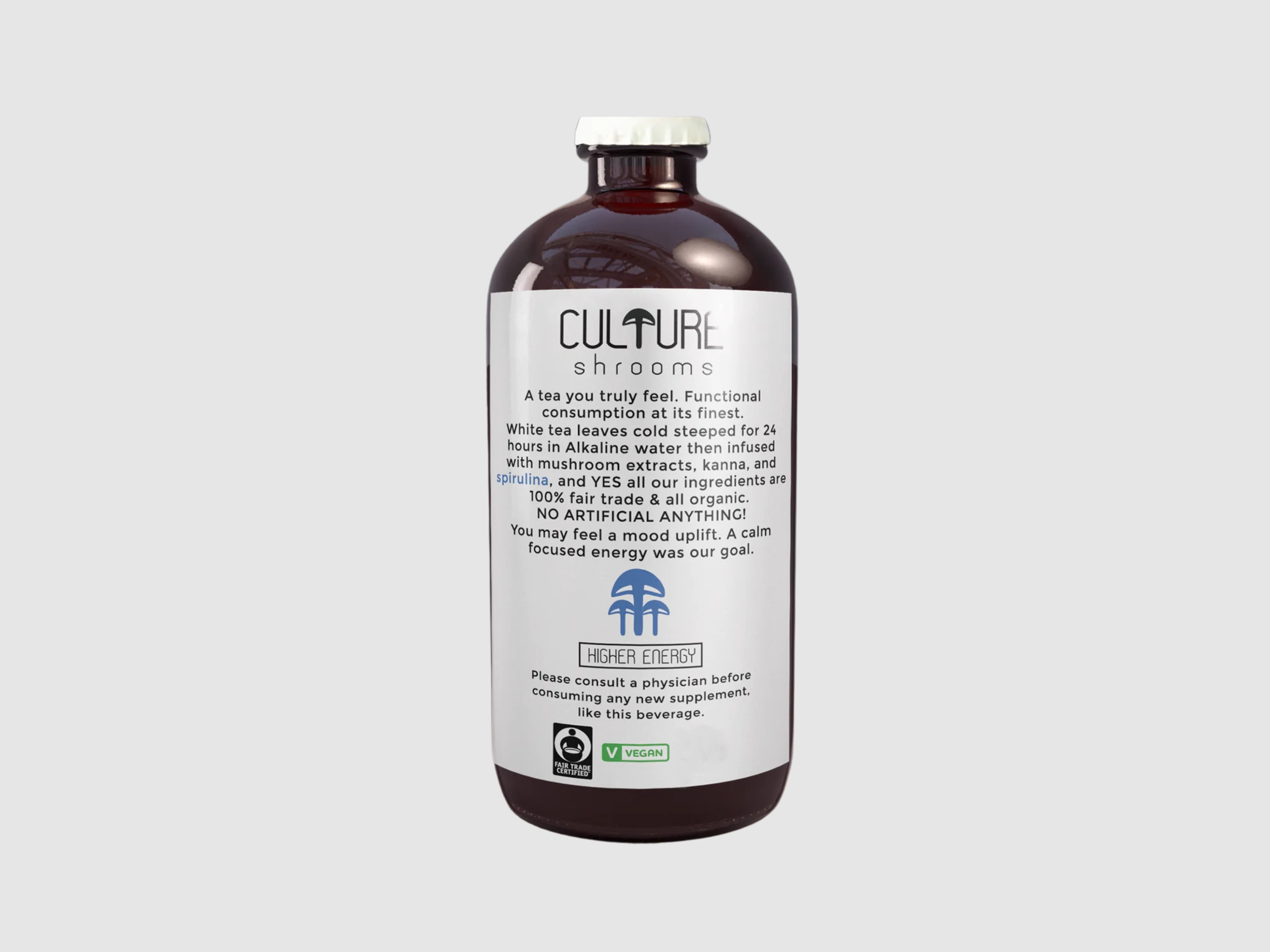 Iced Tea Infused with 100% Mushrooms | Made by Culture Shrooms, Long Beach CA